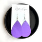 Teardrop Bliss: Colorful Faux Leather Dangle Earrings for Every Occasion