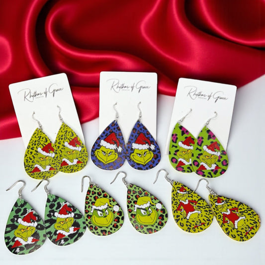 Mean One Dangle Earrings: Get Your Grinch On This Christmas!