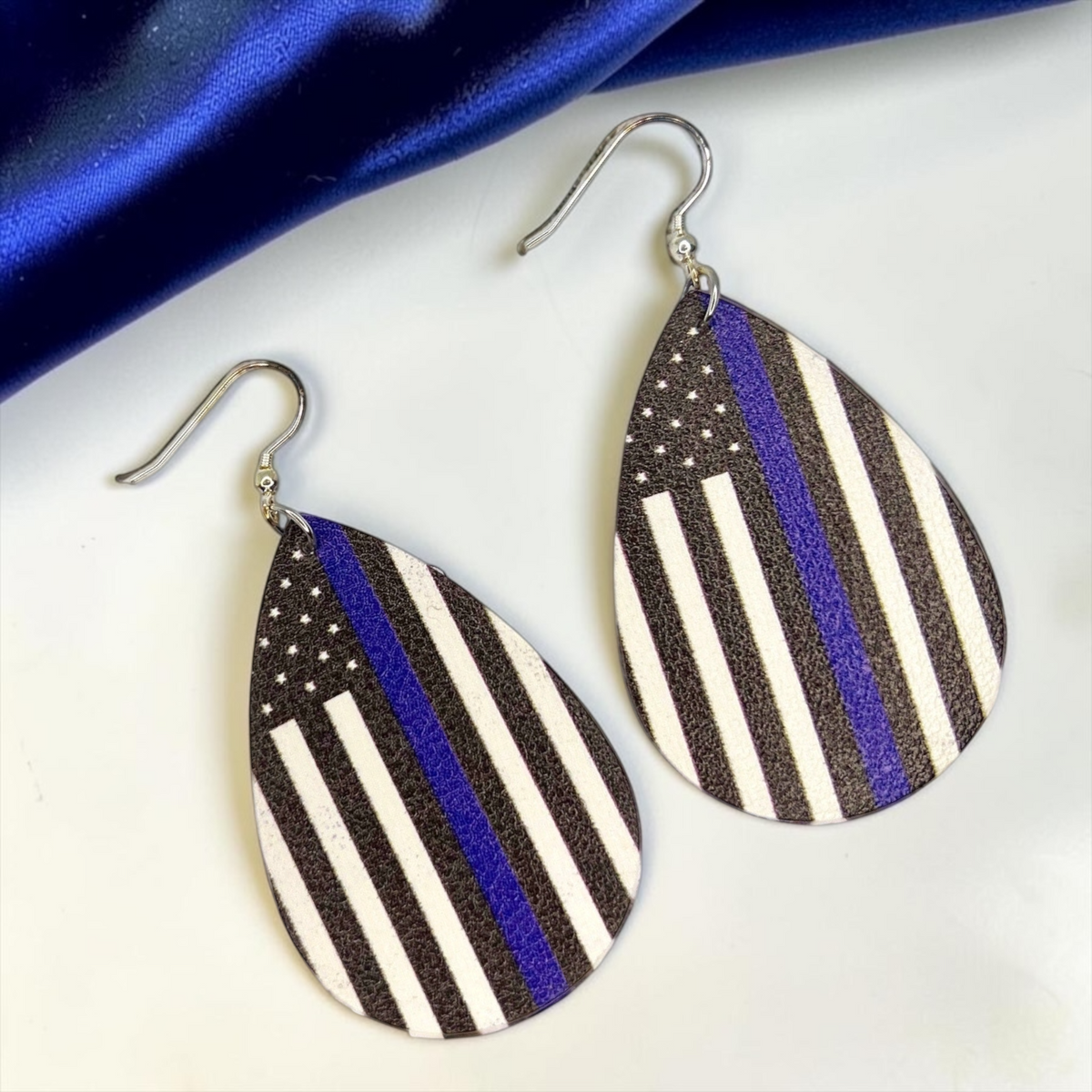 Show Your Colors: Back the Blue Dangle Earrings!