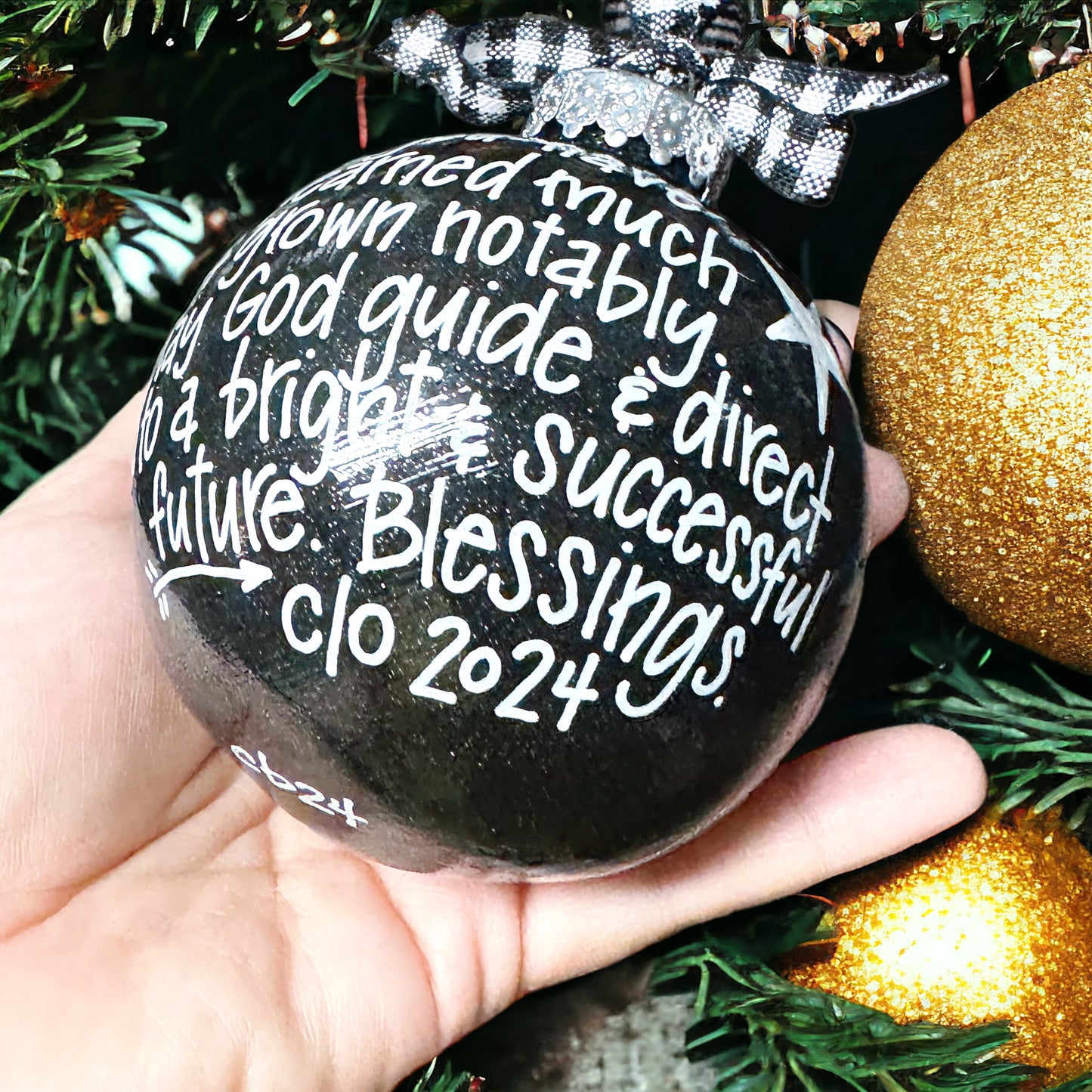 Christmas Ornament: Class of [YEAR] Graduate - Behind You, Before You, Around You, Within You