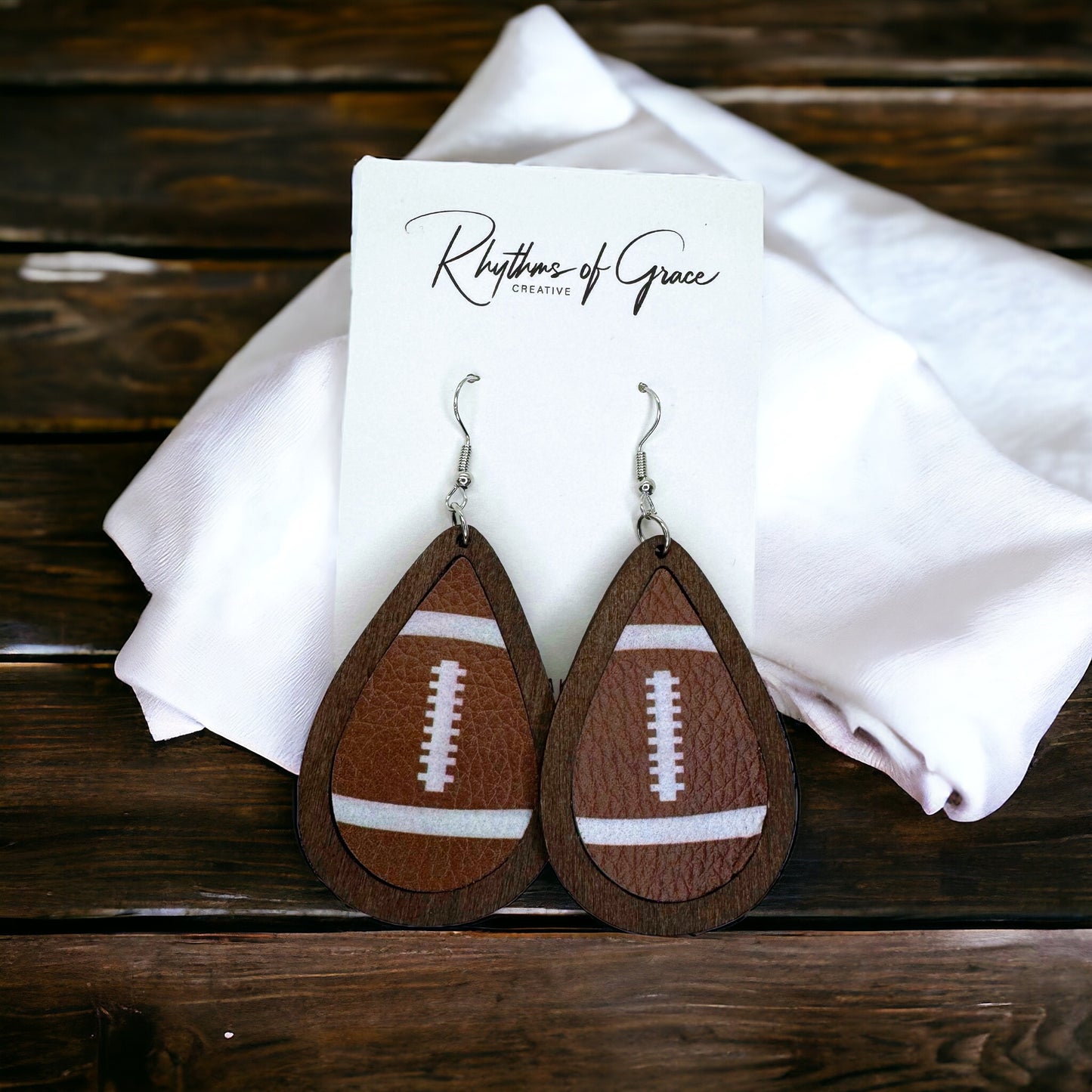 Kick Off Your Style: Stunning Football Dangle Earrings!