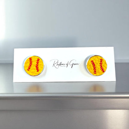Step Up to the Plate with Our Baseball & Softball Stud Earrings! ⚾🥎
