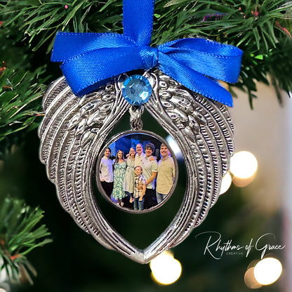 Heavenly Angel Wings Memorial Ornament – Custom Keepsake for Cherished Memories