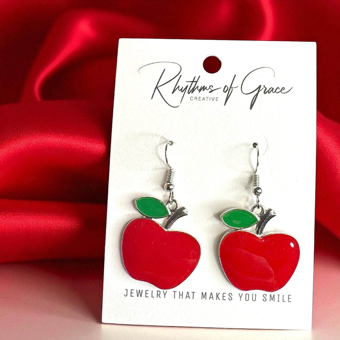 Bite into Style with Chic Red Apple Dangle Earrings! 🍎
