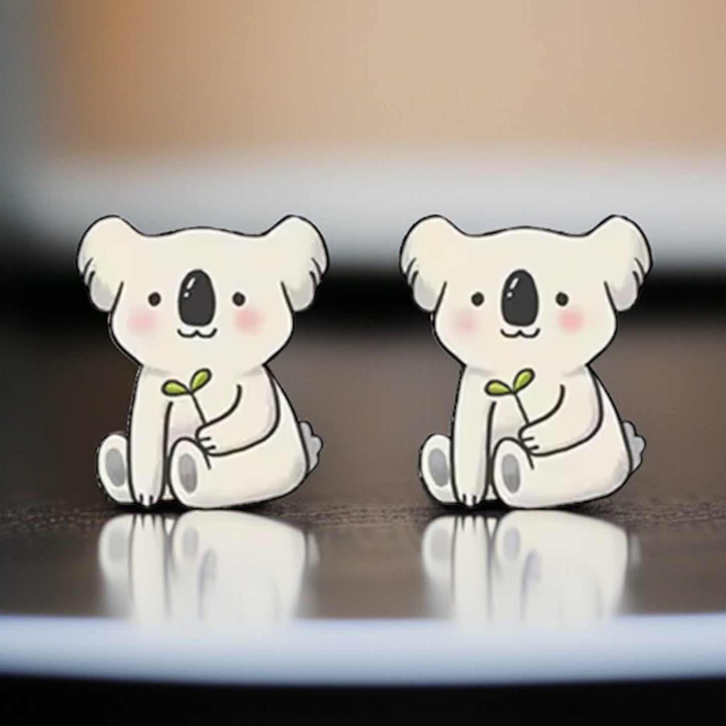 Koala-ty Cuties: Adorable Cartoon Koala Stud Earrings!