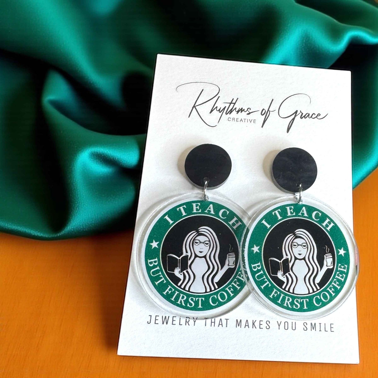 Coffee & Charm: Teacher Earrings for Caffeinated Educators!