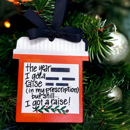 Handmade Prescription Bottle Christmas Ornament - Limited Edition!
