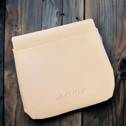 Pale Pink Soft Faux Leather Coin Purse “Stay Present” - Brand New, Photography