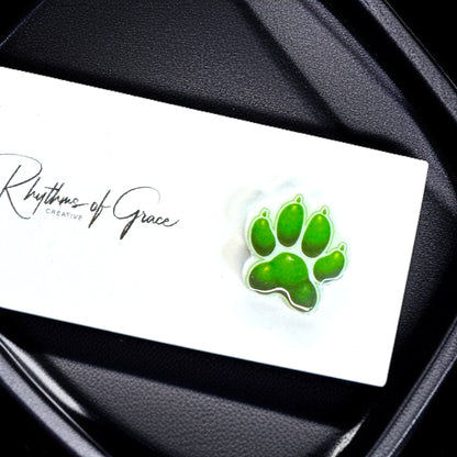Vibrant Paw Print Studs – A Pawfect Gift! 🐾 10 Colors Available!