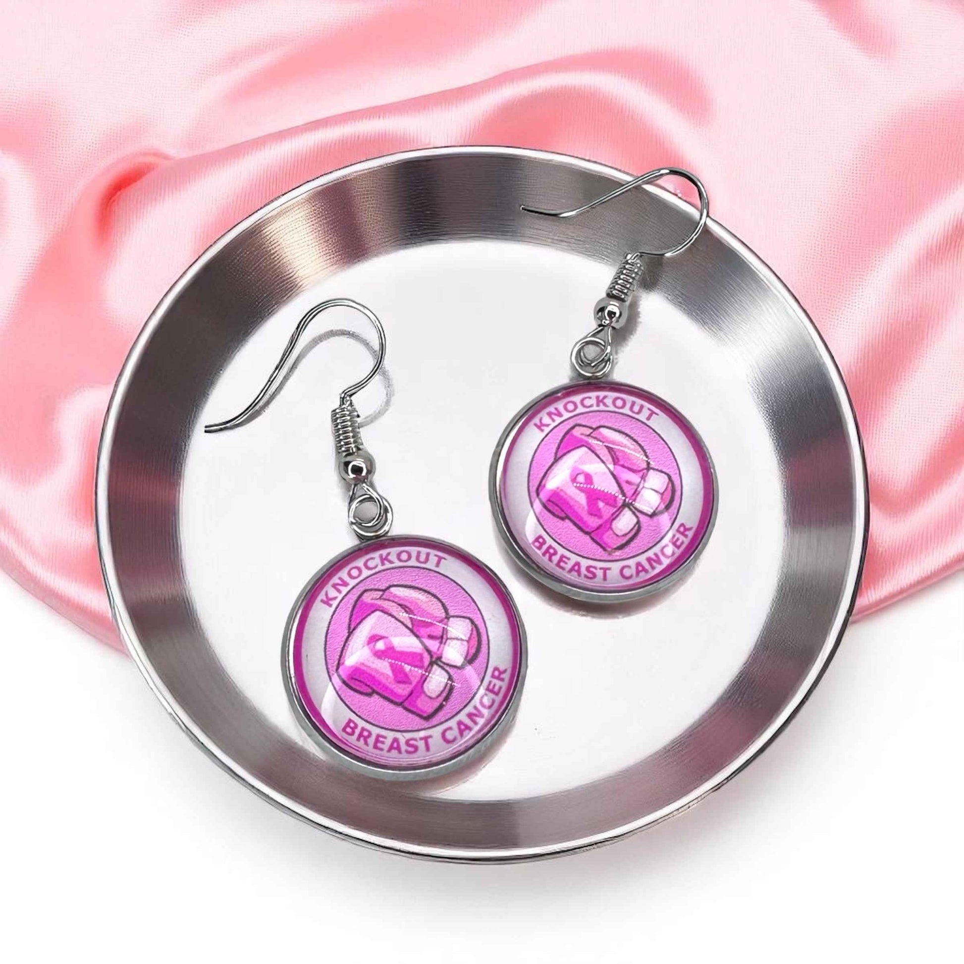 Fight Like a Girl (and Look Fabulous Doing It!) - Breast Cancer Awareness Earrings 💖
