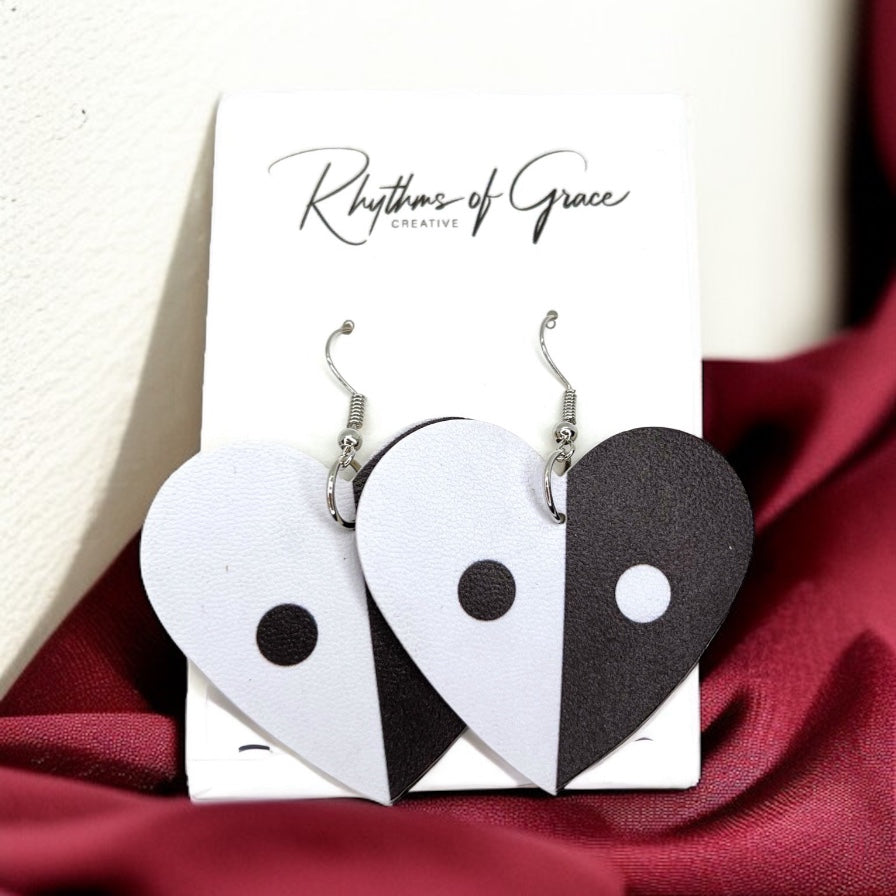 Yin Yang Dangle Earrings: Balance & Beauty Unleashed! 🌟 - Rhythms of Grace Creative