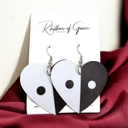 Yin Yang Dangle Earrings: Balance & Beauty Unleashed! 🌟 - Rhythms of Grace Creative