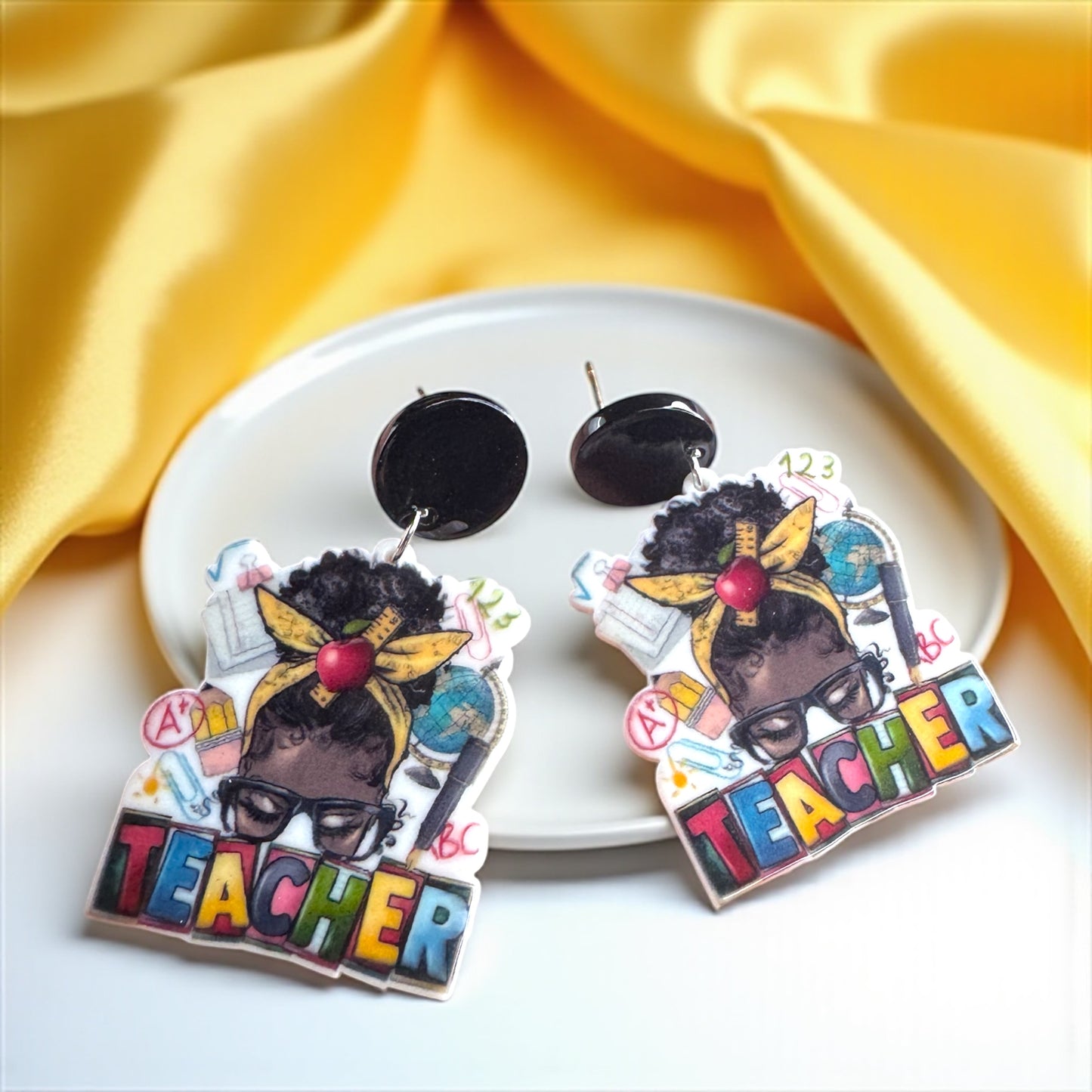 Smart & Stylish: Teacher Dangle Earrings for Every Educator! - Rhythms of Grace Creative