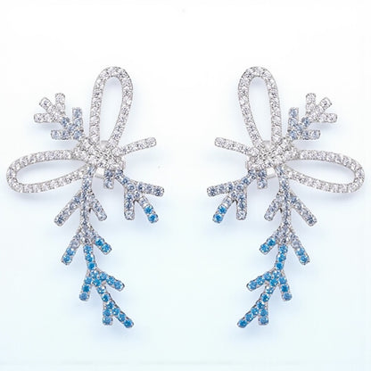 Sparkling Frozen Bow Earrings – Embrace Holiday Glamour!