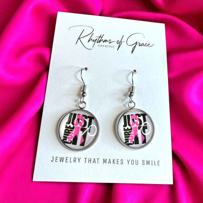 Fight Like a Girl (and Look Fabulous Doing It!) - Breast Cancer Awareness Earrings 💖