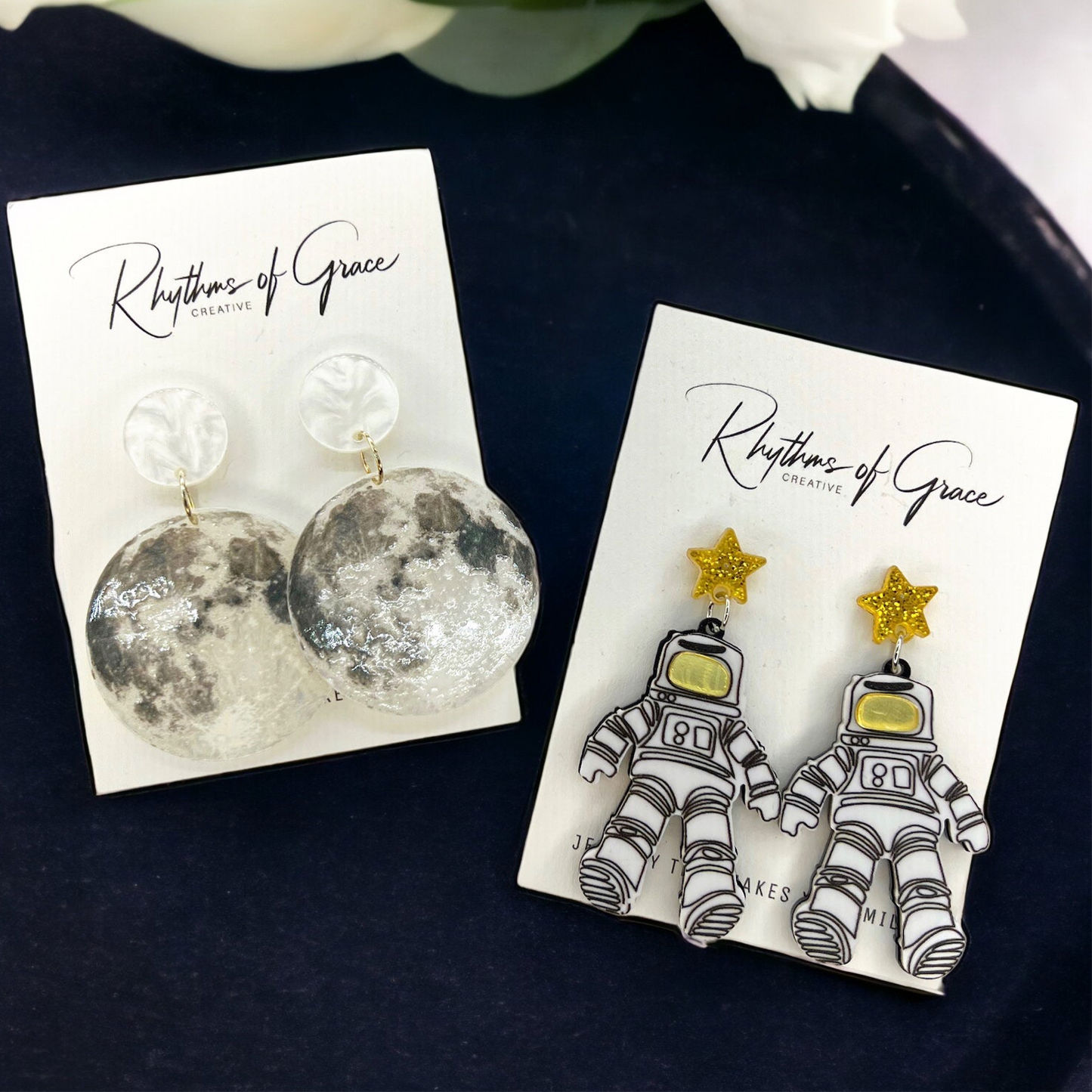 Astronaut Earrings Collection: Your Ticket to the Moon! 🌌 - Rhythms of Grace Creative