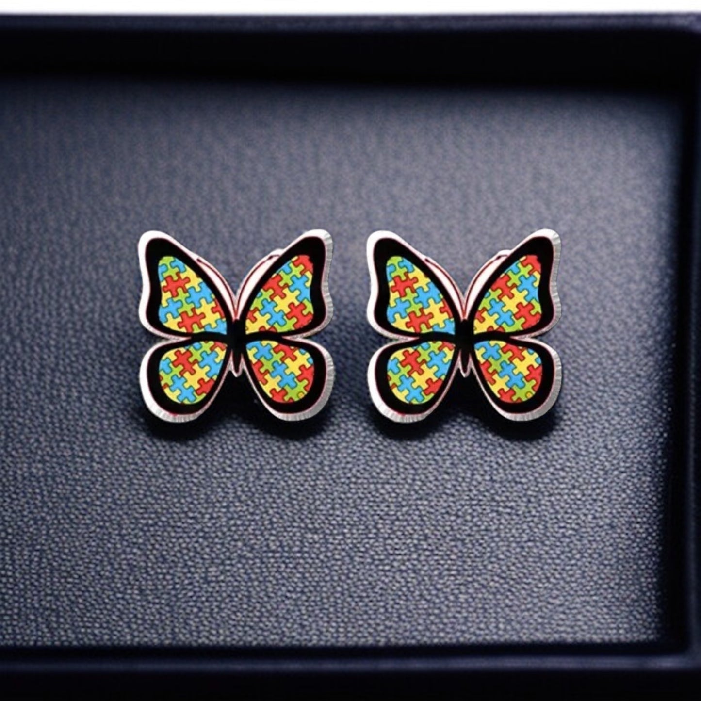 Stand Out for a Cause: Charming Autism Awareness Studs!