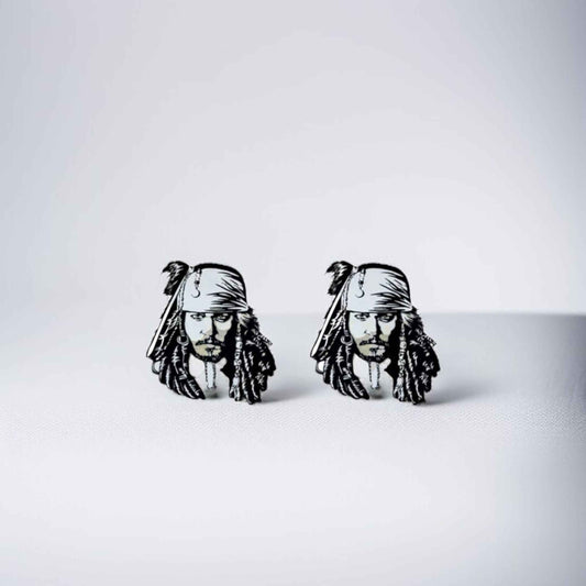 Set Sail in Style: Captain Jack Pirate Stud Earrings – Your Mega Pint Adventure Awaits!