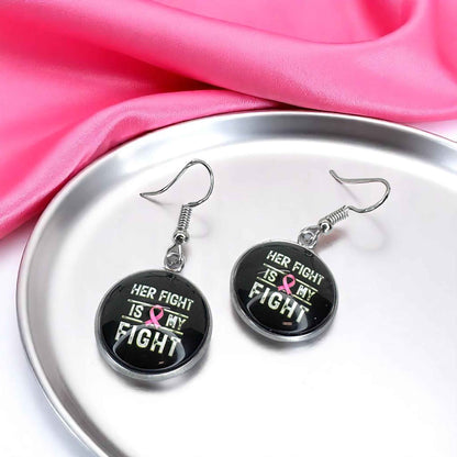 Fight Like a Girl (and Look Fabulous Doing It!) - Breast Cancer Awareness Earrings 💖