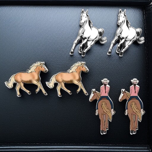 Hoofin' It in Style: Adorable Horse Stud Earrings!