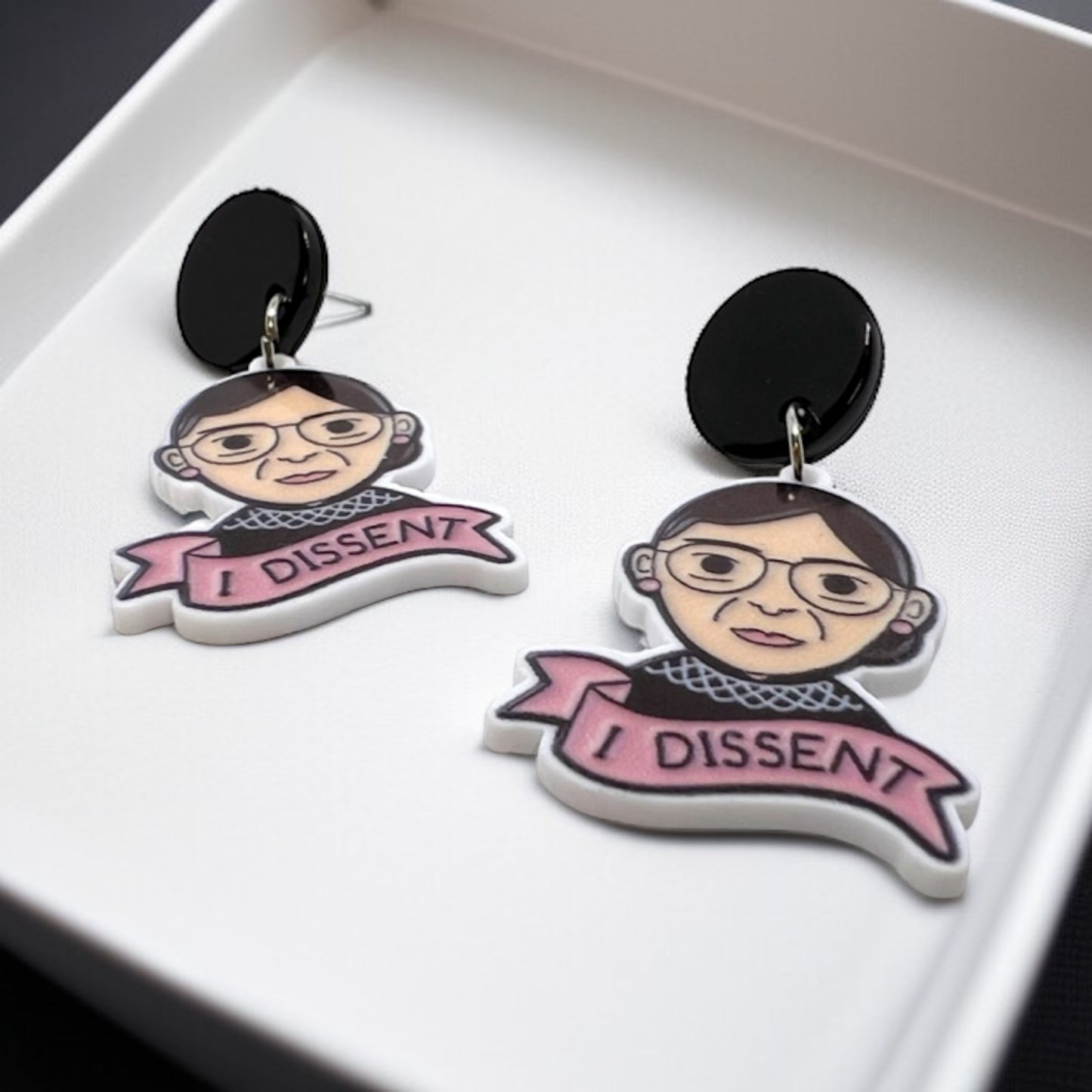 RBG Dangle Earrings: Wear Your Dissent in Style!