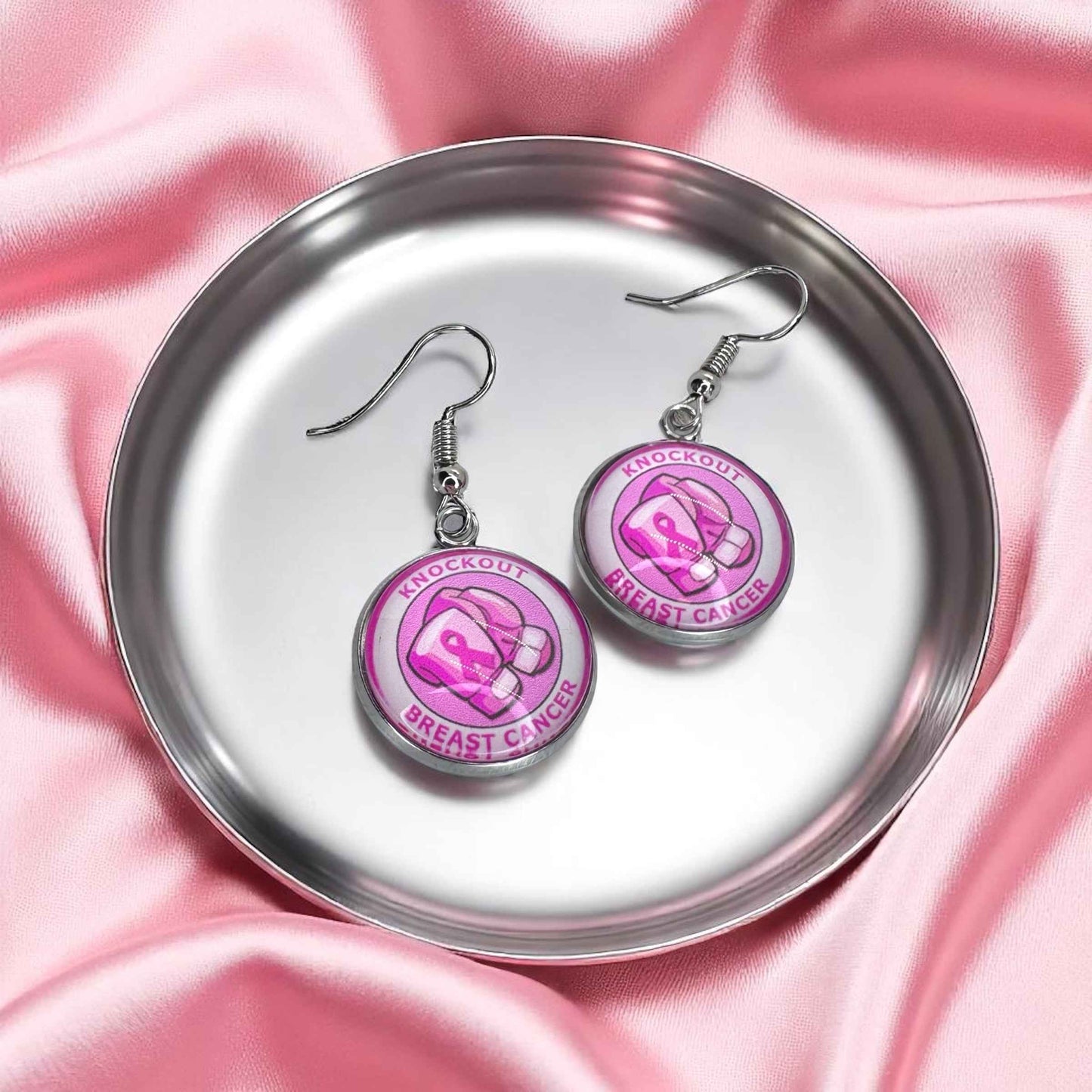 Fight Like a Girl (and Look Fabulous Doing It!) - Breast Cancer Awareness Earrings 💖