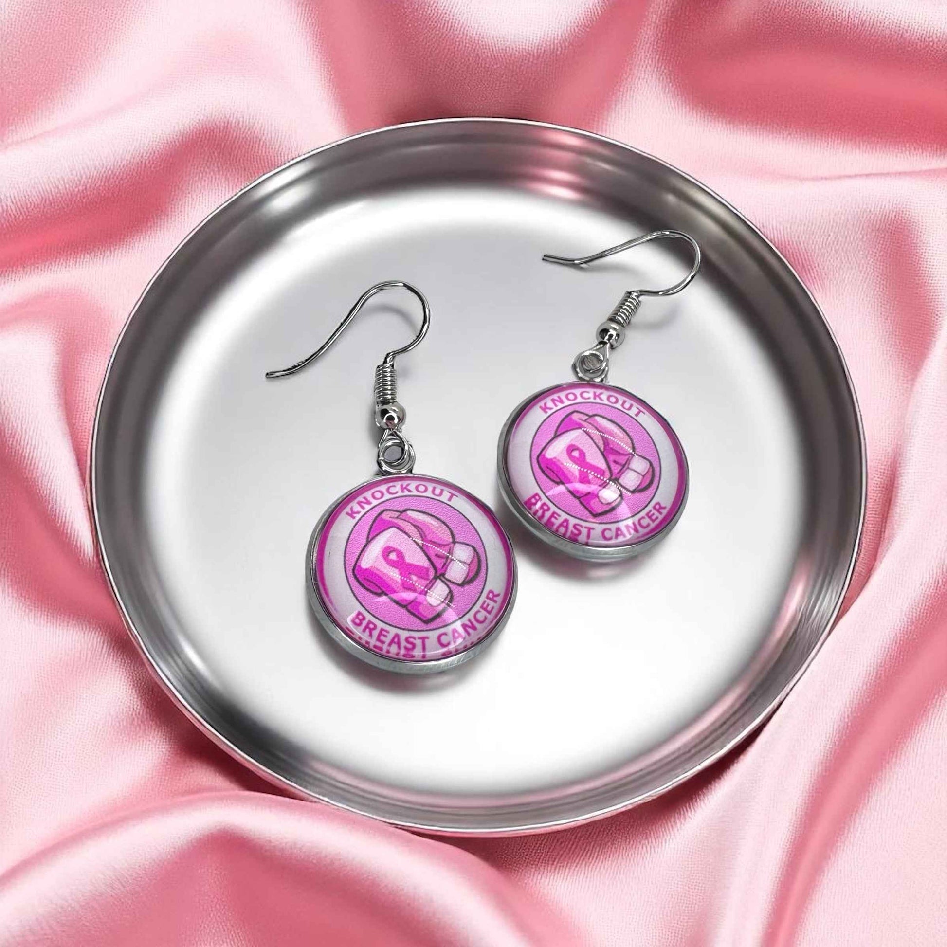 Fight Like a Girl (and Look Fabulous Doing It!) - Breast Cancer Awareness Earrings 💖