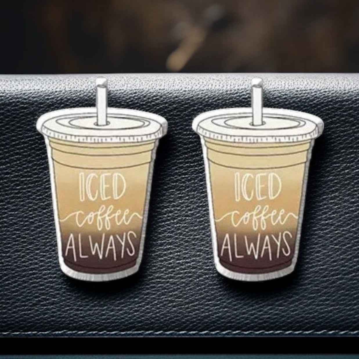 Iced Coffee Studs – Brew-tiful Style for Your Ears! ☕