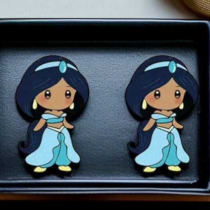 Enchanting Cartoon Princess Stud Earrings - Sparkle Like Royalty! 👑