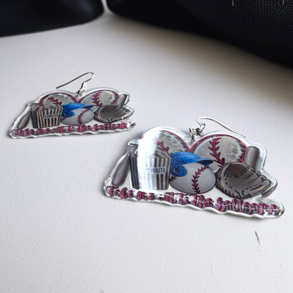 Swing into Style: Fun Baseball Dangle Earrings for Game Day