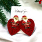 Jolly Holiday Earrings: Choose Santa or Reindeer for Festive Cheer!
