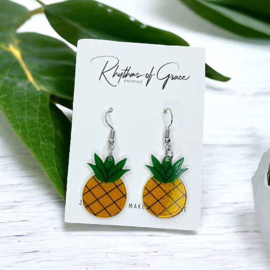 Add a Tropical Twist with Pineapple Dangle Earrings! 