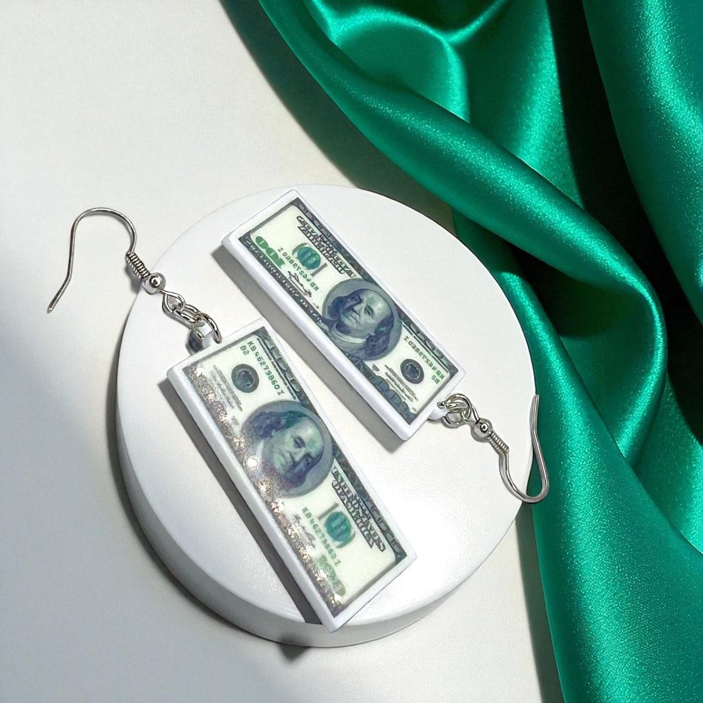 Benjamin Earrings: Flaunt Your Financial Flair! 💵 - Rhythms of Grace Creative