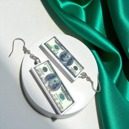 Benjamin Earrings: Flaunt Your Financial Flair! 💵 - Rhythms of Grace Creative