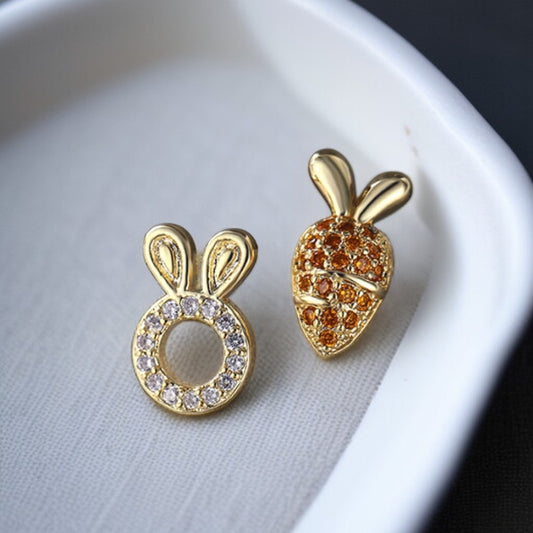 Hop into Easter Sparkle: Rhinestone Stud Earrings