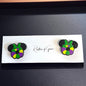 Get Your Festive Vibes On with Colorful Mardi Gras Mouse Ears Earrings!