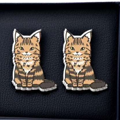 Purr-fectly Adorable Cat Stud Earrings 🐾