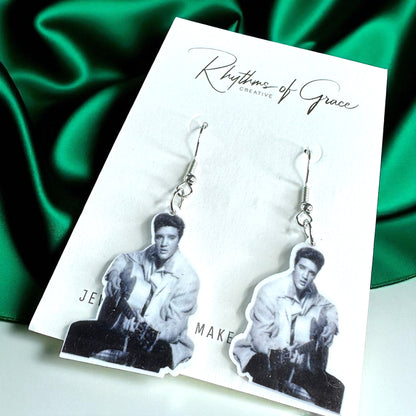 Rock Your Style: Elvis Presley Dangle Earrings - 12 Iconic Designs! 🎸