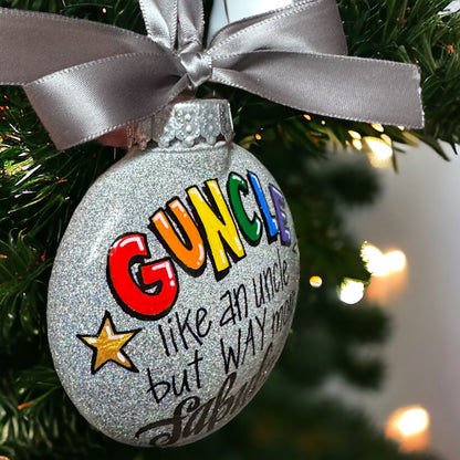 Christmas Ornament: GUNCLE – Your Fabulous Holiday Sidekick!