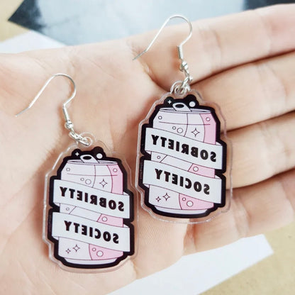Sobriety Society Earrings - Celebrate Your Journey with Style! - Rhythms of Grace Creative
