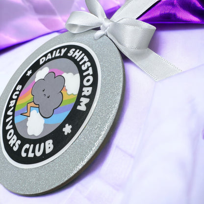 Join the Fun: Daily Shitstorm Survivors Club 2024 Christmas Ornament!