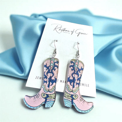 Boot Scootin' Bling: Cowgirl Boots Earrings for Your Inner Rockstar!