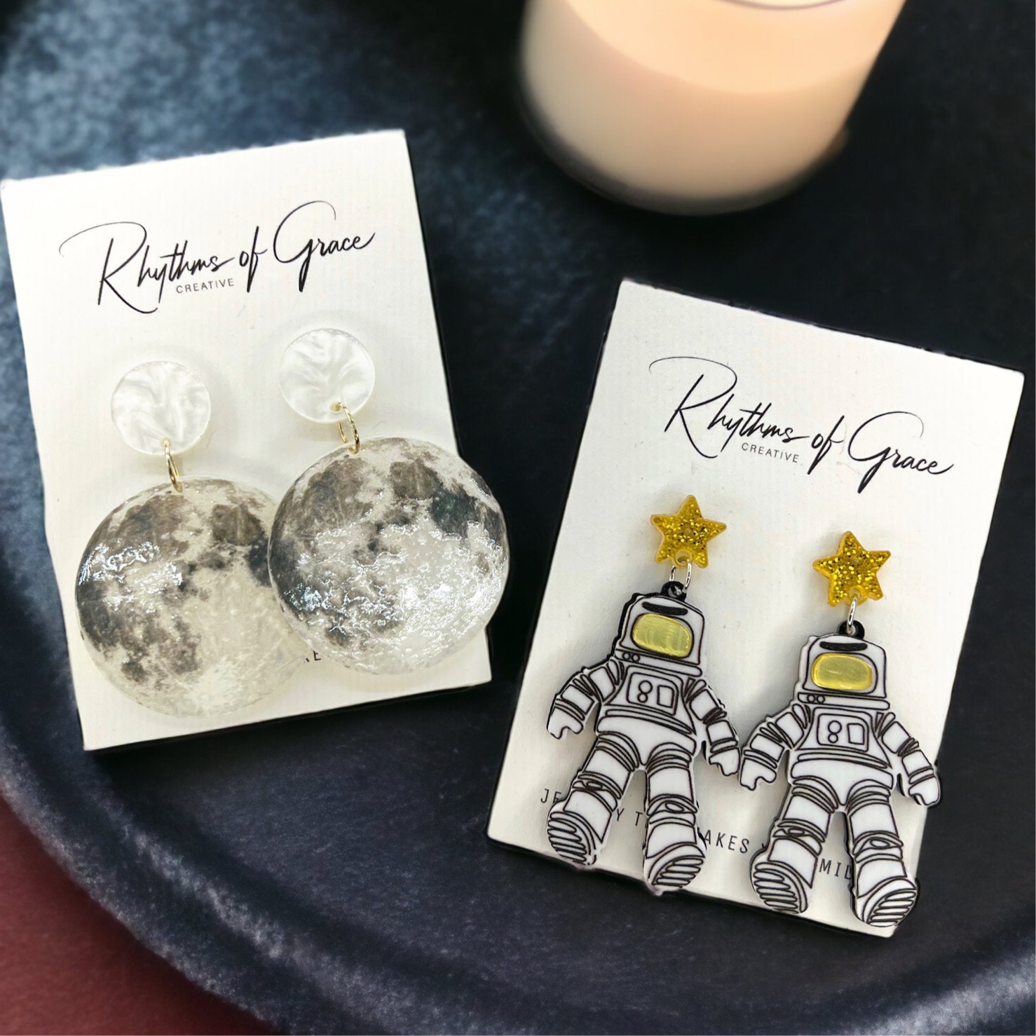 Astronaut Earrings Collection: Your Ticket to the Moon! 🌌 - Rhythms of Grace Creative