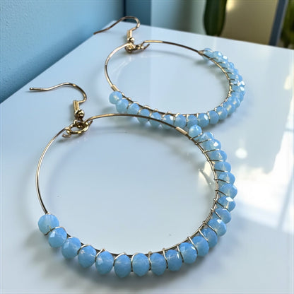 Boho Breeze Beaded Earrings – Soft Hues, Big Style!