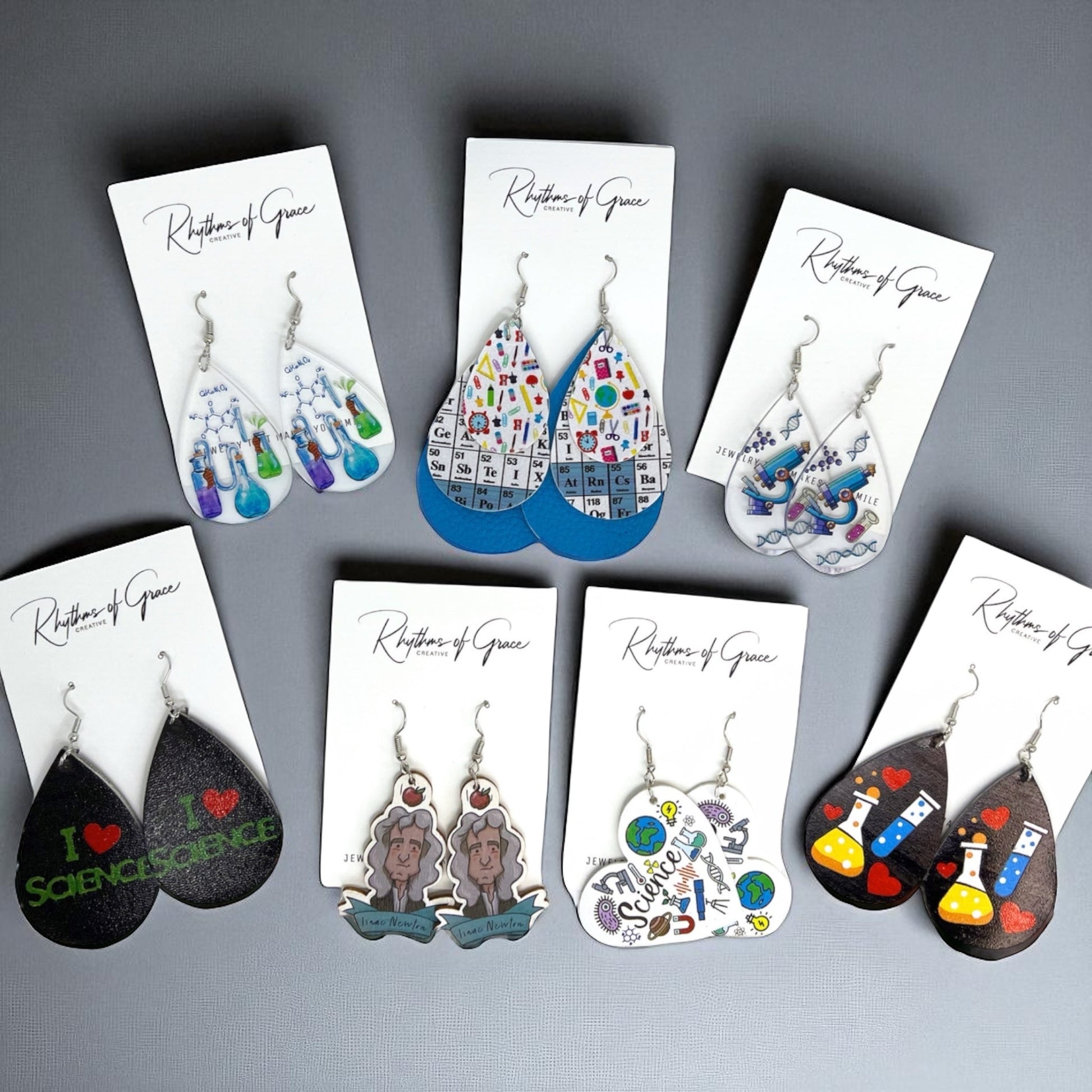 Science in Style: Unleash Your Inner Genius with our STEM Teacher Earrings! - Rhythms of Grace Creative