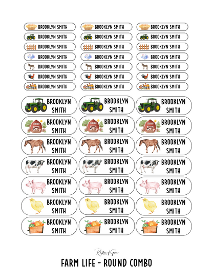 Back to School Personalized Character Labels – Waterproof & Customizable!