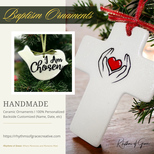 "I Am Chosen" Baptism Ornament – Celebrate Faith & Milestones with a Touch of Grace!