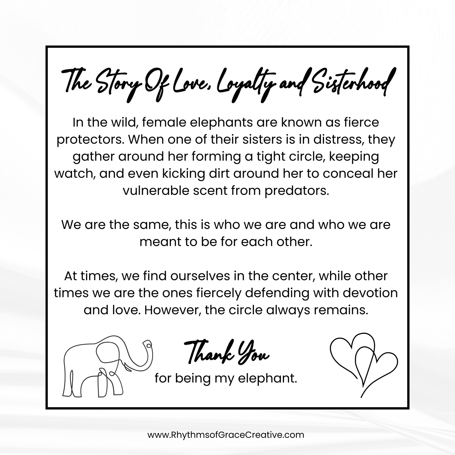 Elephant Friendship Ornament Set (2 Pack) with Story Card | Sister & Best Friend Gift