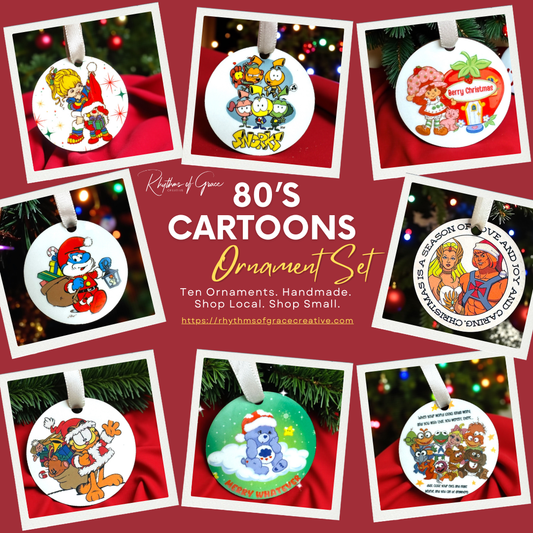 80’s Saturday Morning Cartoon Ornament Set 🎄