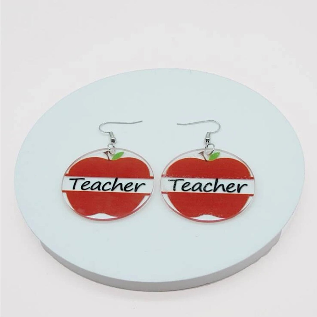 Teacher Earrings Collection: Show Your Passion for Teaching! 🍎 - Rhythms of Grace Creative